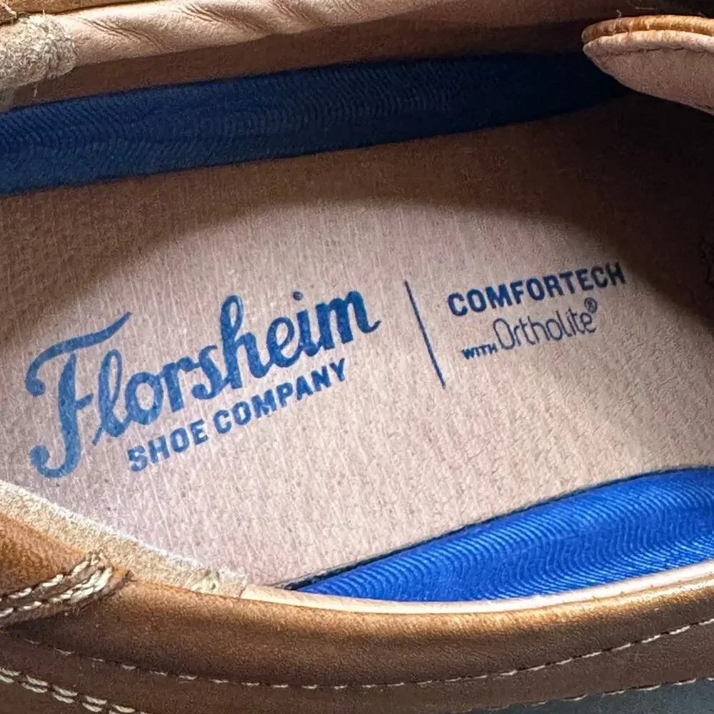 Florsheim Brown Leather Midtown Cap Toe Lace-Up Oxford Dress Shoes Size 10 Men's